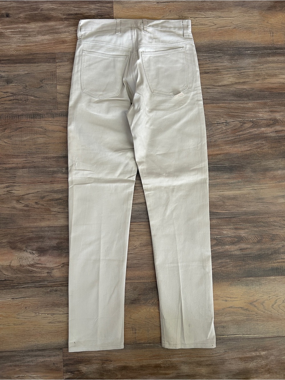 Vintage 70s Cream Denim Jeans Deadstock 29x32 - Picture 4 of 5